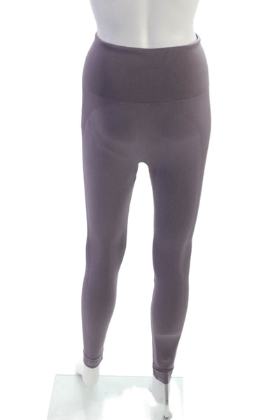 Set Active Womens Compression Leggings Purple Pull On Size S