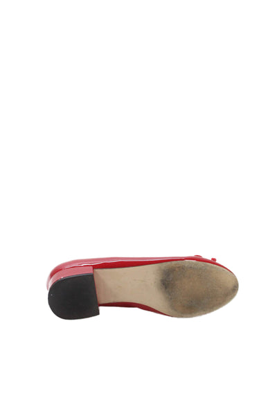 Steve Madden Womens Slip On Block Heel Patent Leather Pumps Red Size 8M