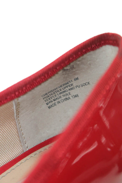 Steve Madden Womens Slip On Block Heel Patent Leather Pumps Red Size 8M