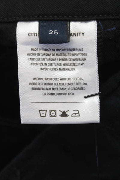 Citizens of Humanity Womens Cropped Gray Cotton Pants Size 25