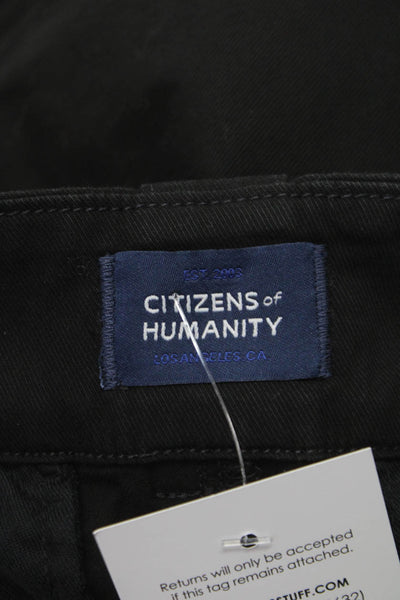 Citizens of Humanity Womens Cropped Gray Cotton Pants Size 25