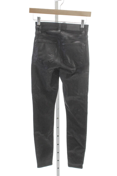 Frame Womens Skinny Mid Rise Jeans Black Size 25