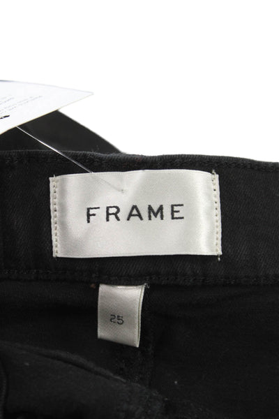 Frame Womens Skinny Mid Rise Jeans Black Size 25