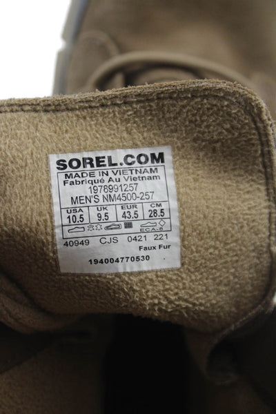 Sorel Mens Suede Lace Up Waterproof Ankle Boots Brown Size 10.5