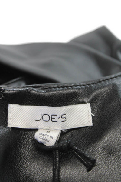 Joes Jeans Womens Mini Dress Sleeveless Round Neck Zip Black Size S