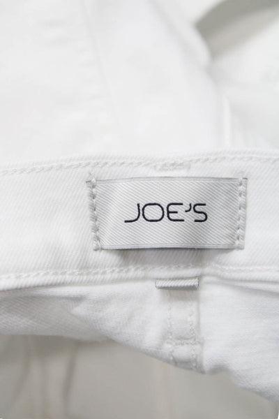 Joes Jeans Womens Petite Wide-Leg Jeans White Cotton Mid Rise Inseam 31 Size 26