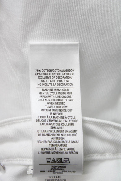 Joes Jeans Womens Shortall White Cotton Size 25