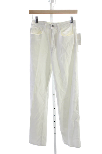 Joes Jeans Women Wide Leg White Cotton Jeans Petite Size 26