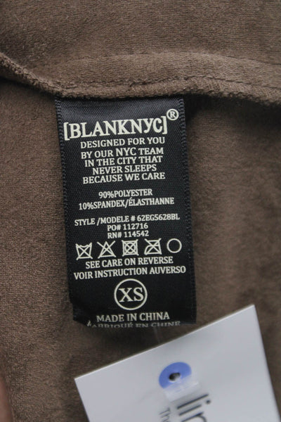 Blank NYC Womens Basic Western Button Long Sleeve Brown Jacket Size XS