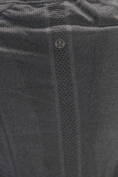 Lululemon Womens Basic T-Shirt Gray Viscose Long Sleeve Crew Neck Size 6