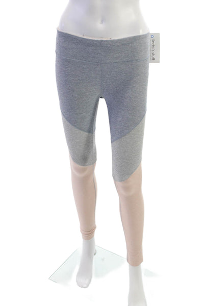 Outdoor Voices Women Ankle Leggings Gray Colorblock Polyester Pull On Size XS