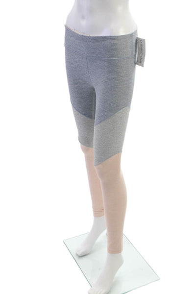 Outdoor Voices Women Ankle Leggings Gray Colorblock Polyester Pull On Size XS