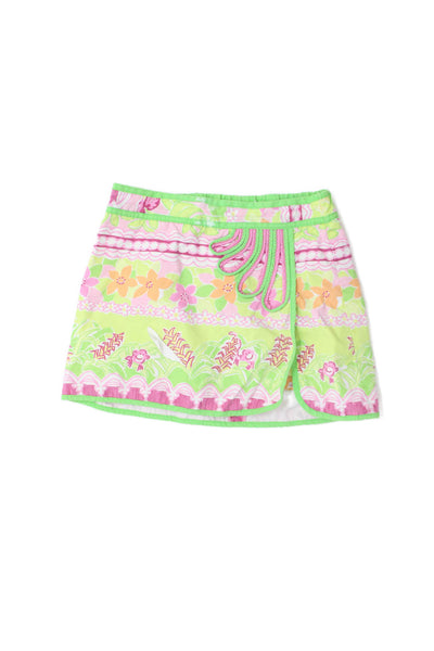Lilly Pulitzer Childrens Girls Floral Print Mini Skort Multi Colored Size 6X