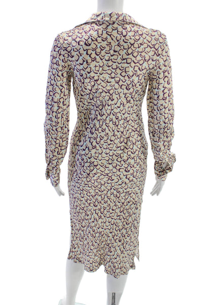 Calypso Christiane Celle Womens Shirt Dress Ivory V Neck Size S