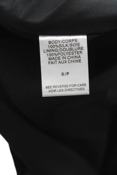 Cami NYC Womens Silk Halter Top Black Petites Sleeveless Size S