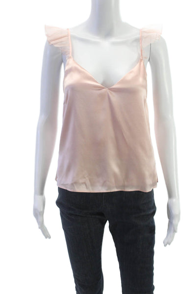 Cami NYC Women Camisole Silk V-Neck Pink Sleeveless Size XS