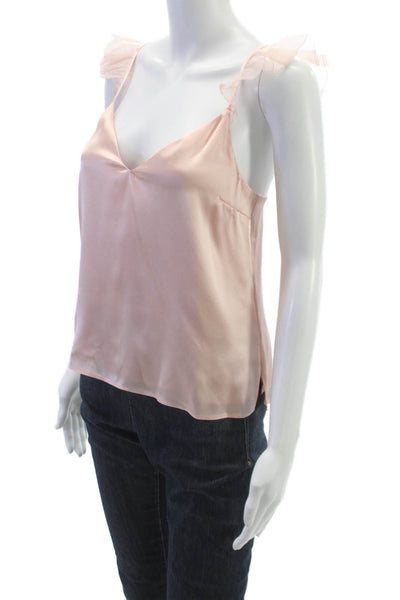 Cami NYC Women Camisole Silk V-Neck Pink Sleeveless Size XS