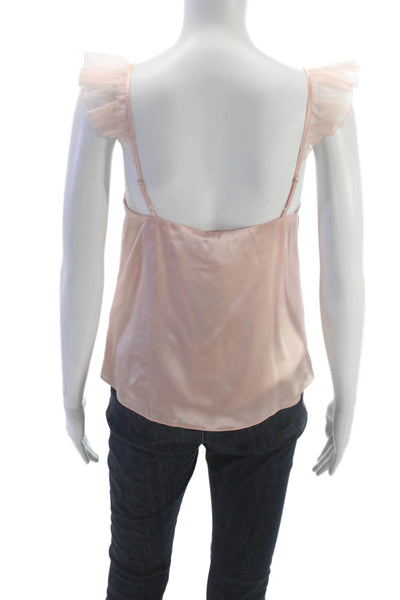 Cami NYC Women Camisole Silk V-Neck Pink Sleeveless Size XS