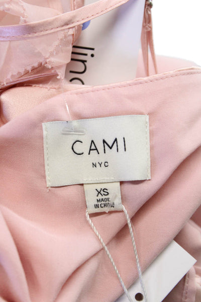 Cami NYC Women Camisole Silk V-Neck Pink Sleeveless Size XS