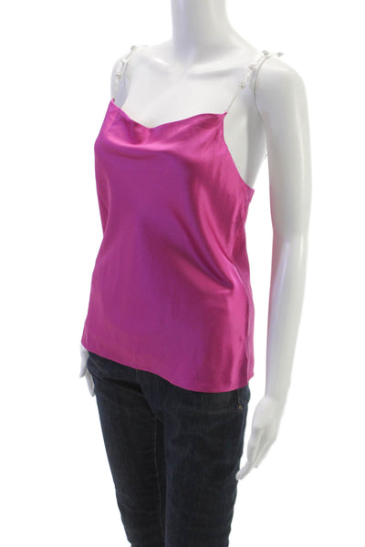 Cami NYC Womens Pink Silk Cowl Neck Tank Sleeveless Size XS