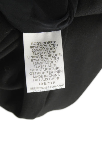 Cami NYC Womens Basic Blouse Black Polyester Round Neck Long Sleeve Size 2XS
