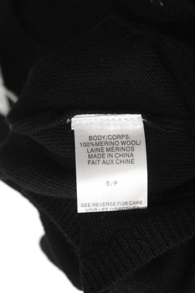 Cami NYC Women Merino Wool V Neck Cardigan Black Long Sleeve Size S