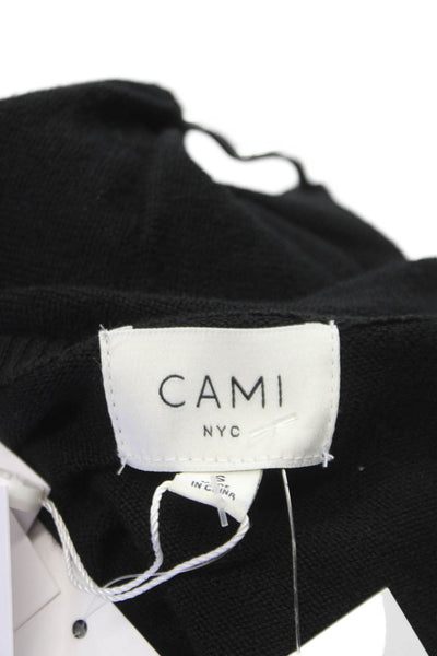 Cami NYC Women Merino Wool V Neck Cardigan Black Long Sleeve Size S