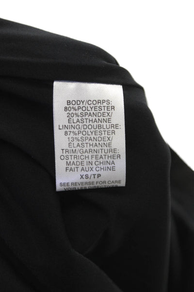 Cami NYC Womens Basic Black Polyester Long Sleeve Round Neck Blouse Size XS