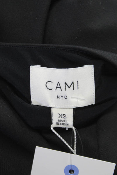 Cami NYC Womens Basic Black Polyester Long Sleeve Round Neck Blouse Size XS