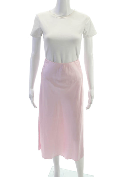 Cami NYC Women Straight Pencil Skirt Pink Silk Blend Knee Length Size XS