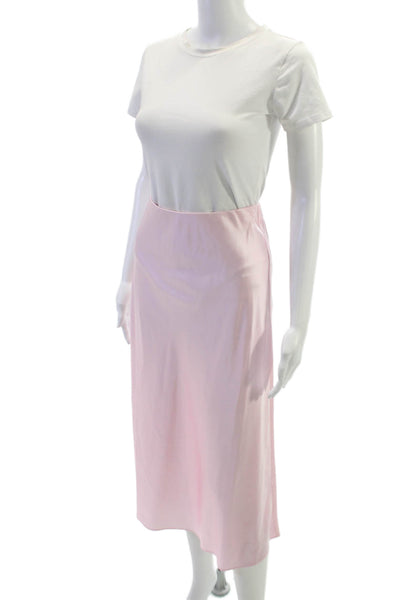 Cami NYC Women Straight Pencil Skirt Pink Silk Blend Knee Length Size XS