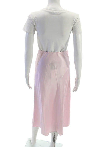 Cami NYC Women Straight Pencil Skirt Pink Silk Blend Knee Length Size XS