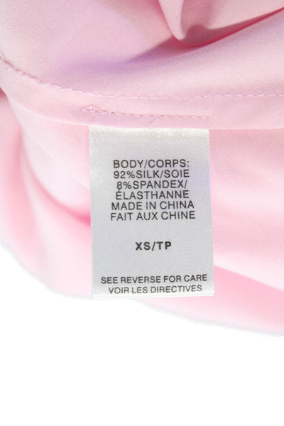Cami NYC Women Straight Pencil Skirt Pink Silk Blend Knee Length Size XS