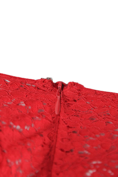 Cami NYC Womens Corselette Bodysuit Red Floral Sweetheart Neck Sleeveless Size 4