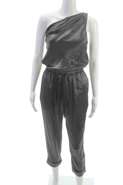 Cami NYC Women One Shoulder Sleeveless Jumpsuit Gray Size 2XS