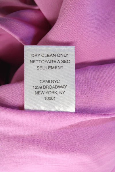 Cami NYC Womens Sheath One Shoulder Silk Mini Dress Pink Size 2XS