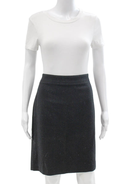 J Crew Womens Gray Pencil Skirt Wool Blend Knee Length Size 8