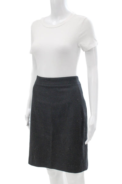 J Crew Womens Gray Pencil Skirt Wool Blend Knee Length Size 8