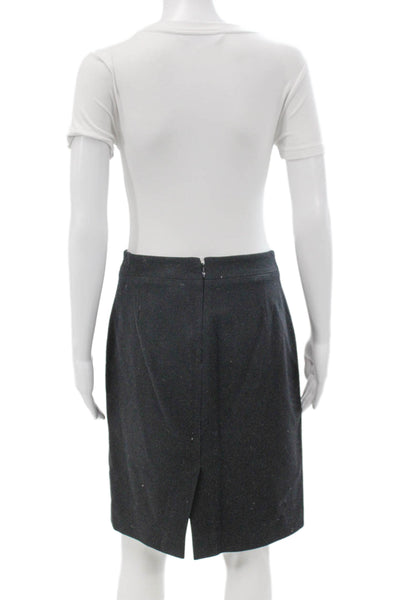 J Crew Womens Gray Pencil Skirt Wool Blend Knee Length Size 8