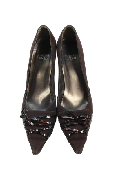 Salvatore Ferragamo Womens Alligator Print Wedge Pumps Brown Size 8 Narrow