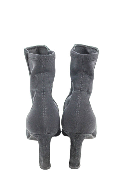 Stuart Weitzman Womens Suede Pointed Toe Ankle Boots Black Size 7
