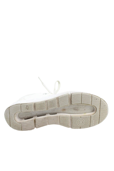 On Cloud Womens Leather Low Top Sneakers White Size 7