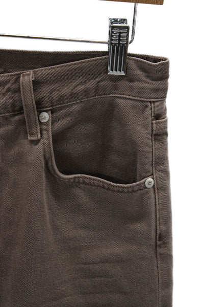 Agolde Womens Straight High Rise Brown 100% Cotton Jeans Size 28