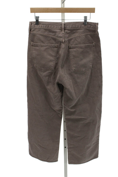 Agolde Womens Straight High Rise Brown 100% Cotton Jeans Size 28