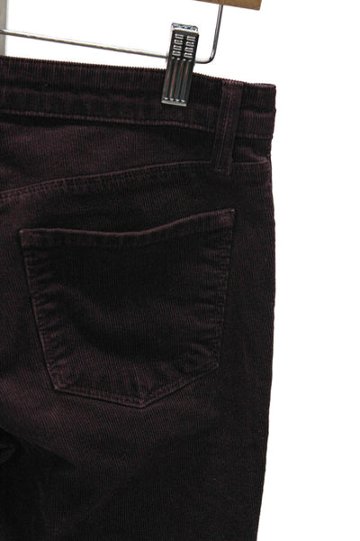 J Brand Women Skinny Pants Purple Cotton Zip Size 26