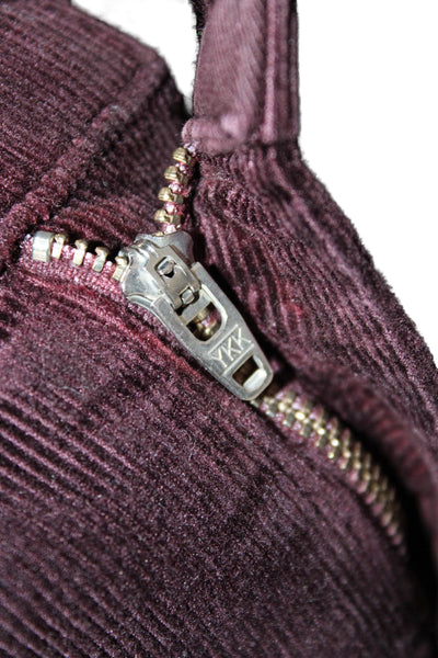 J Brand Women Skinny Pants Purple Cotton Zip Size 26