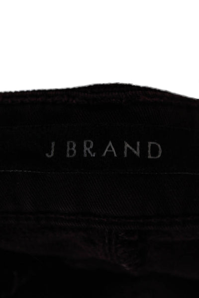 J Brand Women Skinny Pants Purple Cotton Zip Size 26