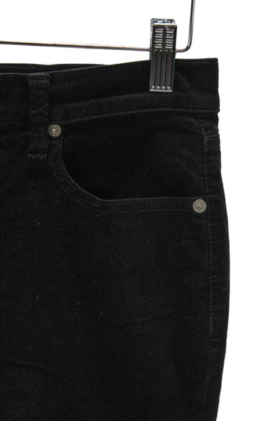 Rag & Bone Womens Skinny Pants Black Cotton Button Inseam 25 Size 25