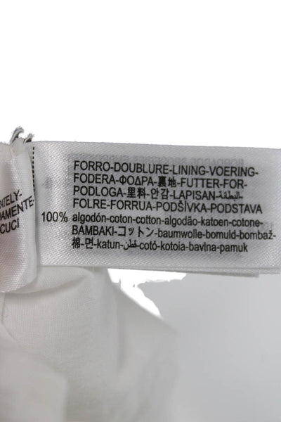 Zara Women A-Line Floral Cotton Long Skirt Drawstring White Size XS