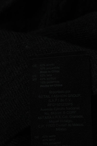Sandro Women Wool Square Neck Gray Pullover Long Sleeve Size 1